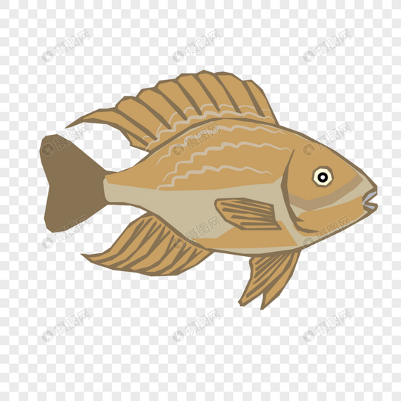 AI矢量图卡通金龙鱼类元素图片