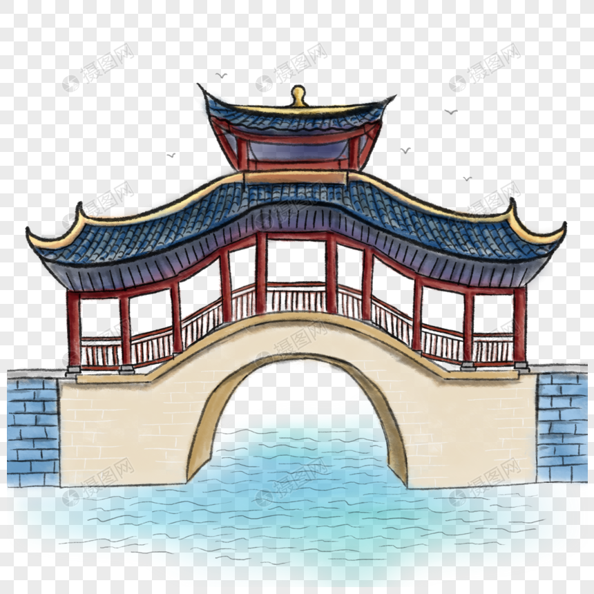 中国风古桥建筑