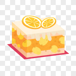 手绘蛋糕卡通柠檬高清图片