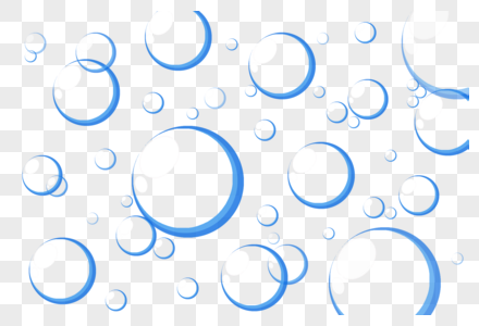 泡泡蓝色透明气泡高清图片