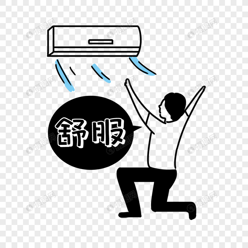 吹空调表情包