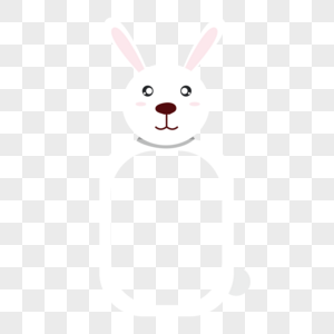 AI矢量图可爱卡通动物边框小白兔兔子边框图片