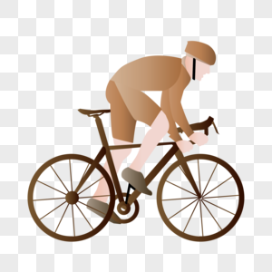 AI矢量图扁平化人物运动员骑车自行车运动员图片