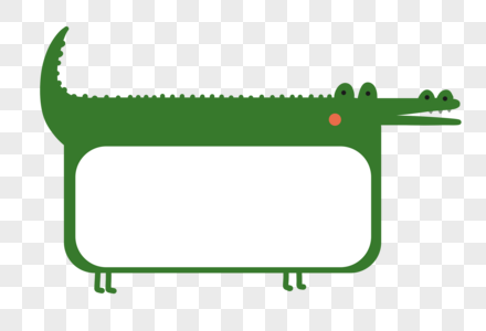 鳄鱼气泡鳄鱼边框高清图片
