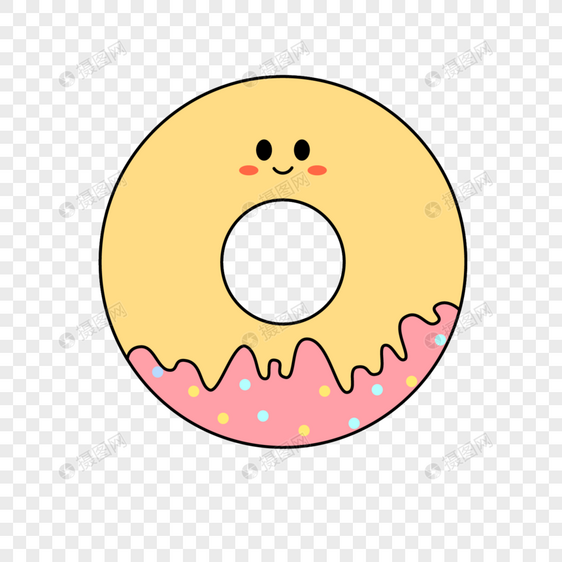 可爱甜甜圈卡通形象图片