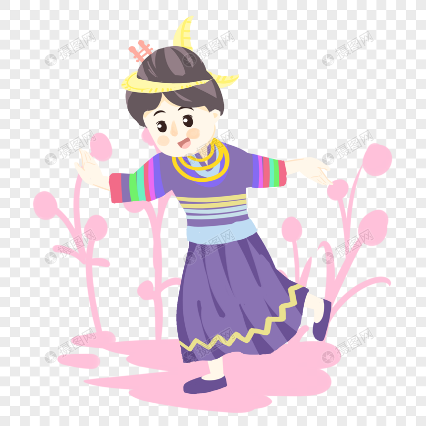 跳舞的维吾尔族女孩图片