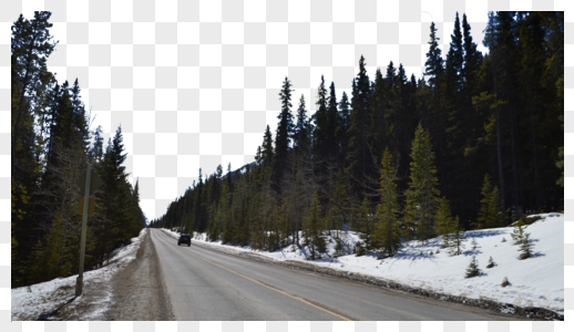加拿大班夫国家公园雪山自然风光图片