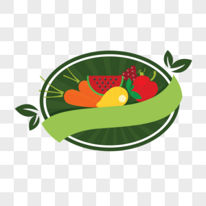 椭圆形蔬菜标签高清图片