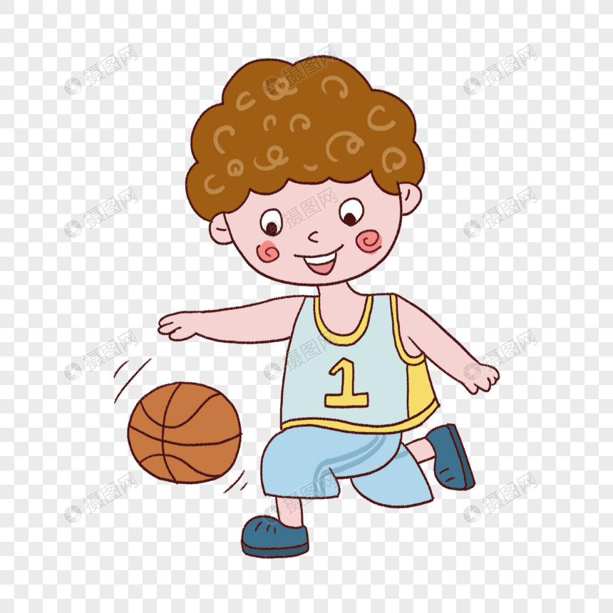 小男孩打篮球