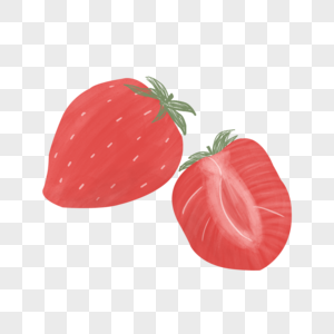 水果草莓手绘插画素材图片