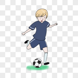 踢足球的男子卡通图片