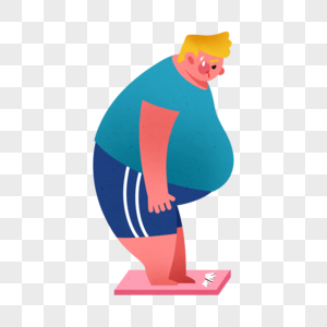 胖子体重秤形象塑身高清图片