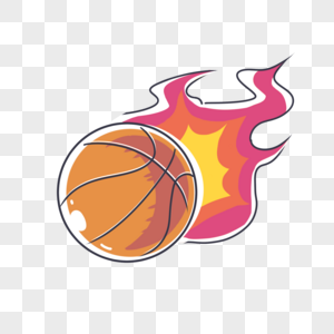 篮球卡通火焰高清图片