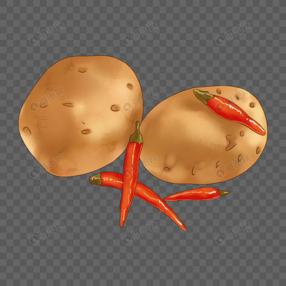 土豆和红辣椒图片