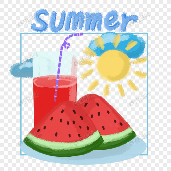 夏季消暑西瓜饮料图片