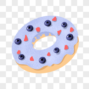蓝莓味甜甜圈图片