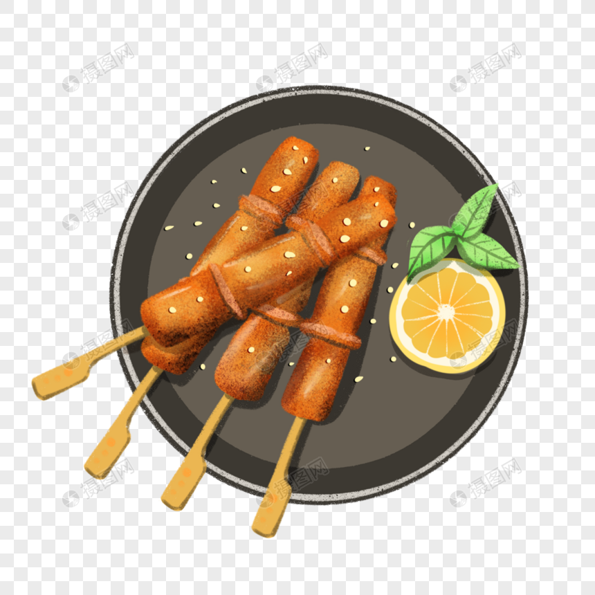 美食烧烤骨肉相连