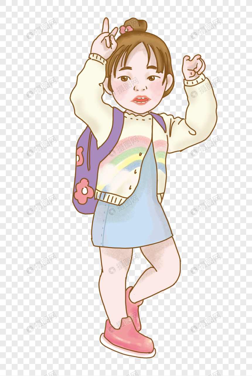 比耶的女童