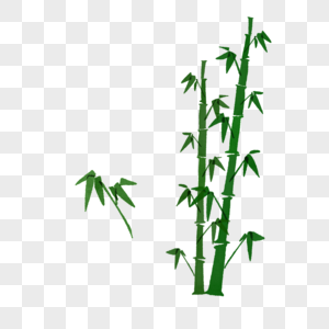 竹子竹叶水墨中国风装饰绿色植物高清图片素材