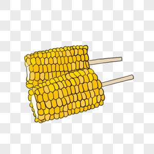 玉米棒元素手绘玉米棒高清图片