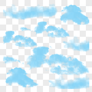 云朵蓝天白云漂浮元素图片