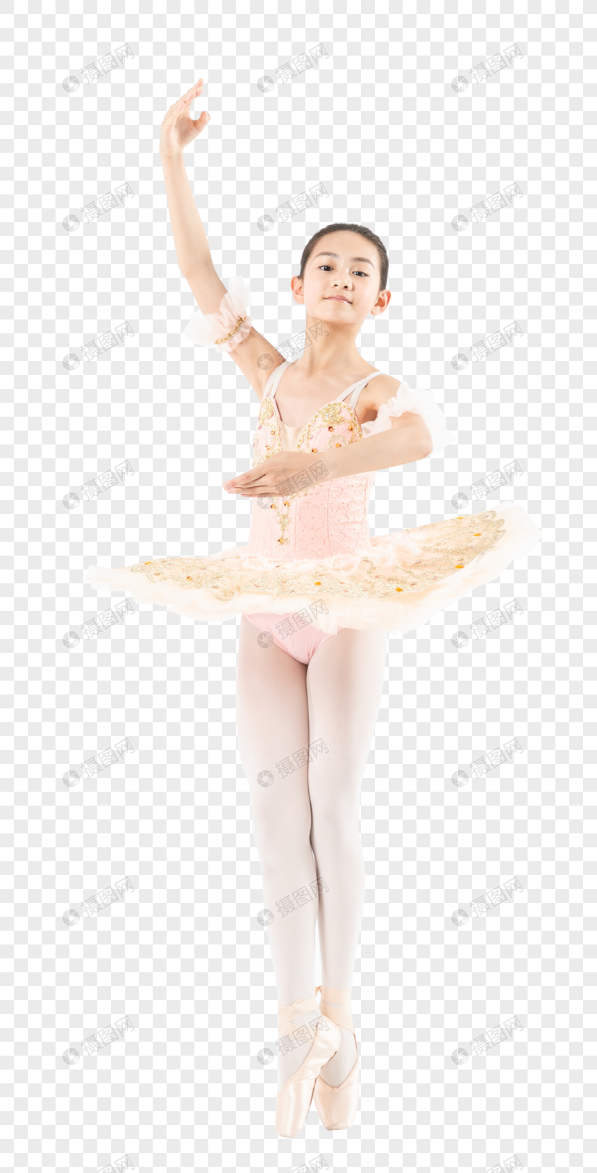 小女孩跳芭蕾舞