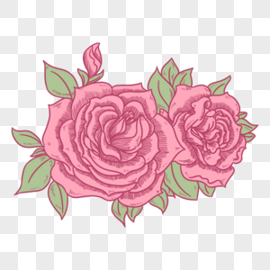 玫瑰花图案玫瑰花花纹边框高清图片