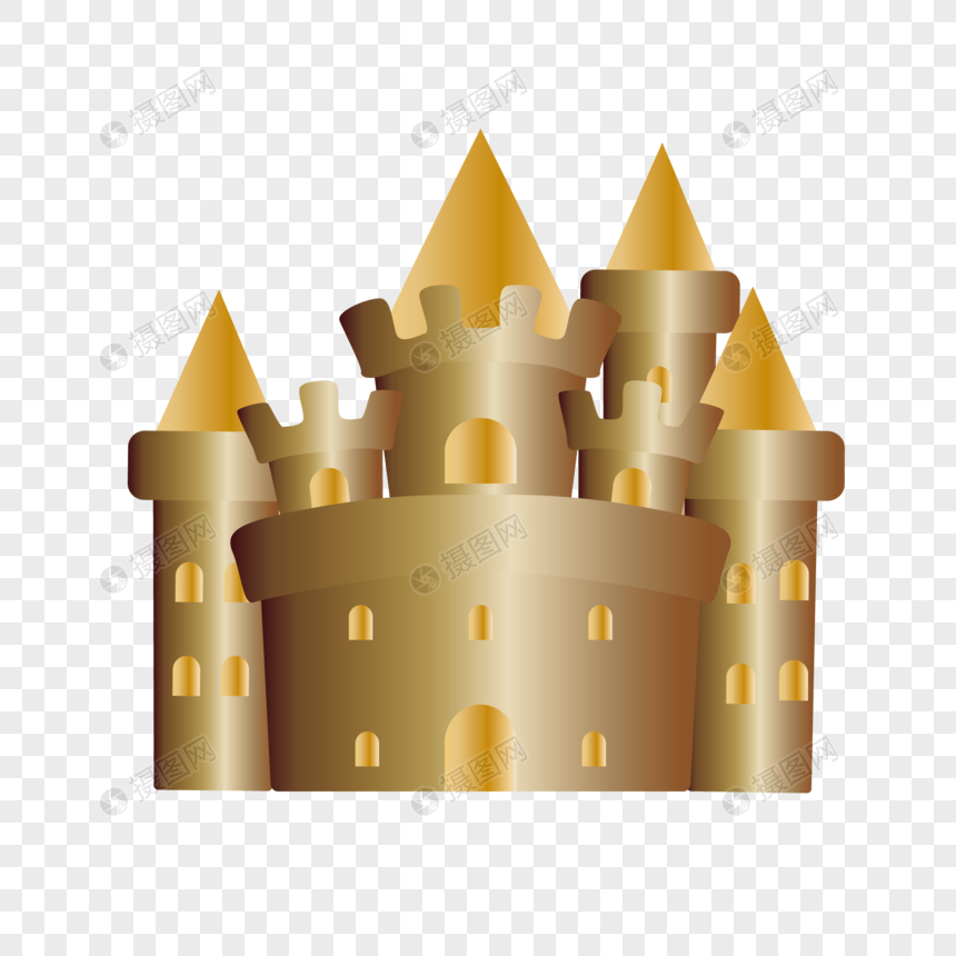 AI矢量图渐变立体欧式外国建筑城堡图片