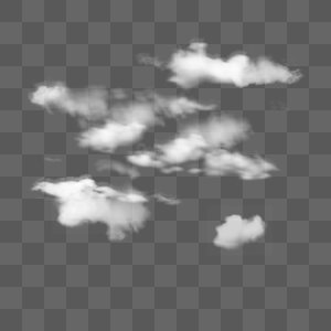天气飘浮手绘云高清图片