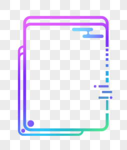 蓝紫色渐变边框高清图片