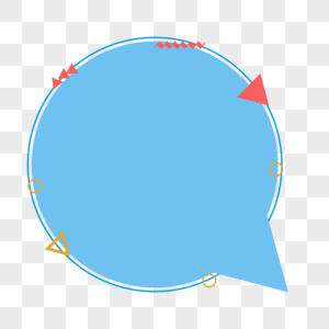 蓝色对话框边框图片