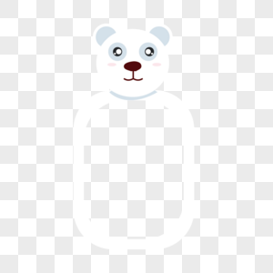 AI矢量图动物边框白色小熊熊熊边框图片