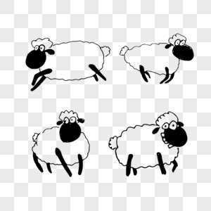 奔跑的羊动物跨步高清图片