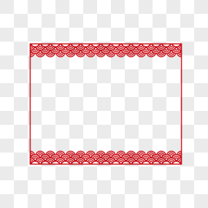 复古边框红色方形边框高清图片