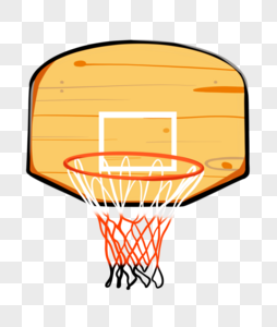 篮球黑白黄色篮球框素材