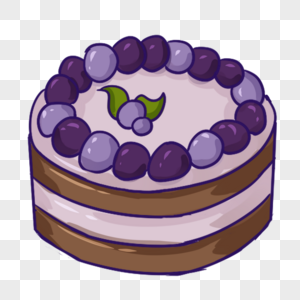 蓝莓蛋糕装饰图片