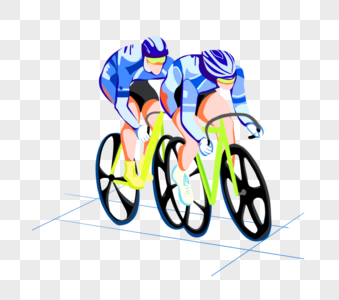 两个自行车赛手高清图片