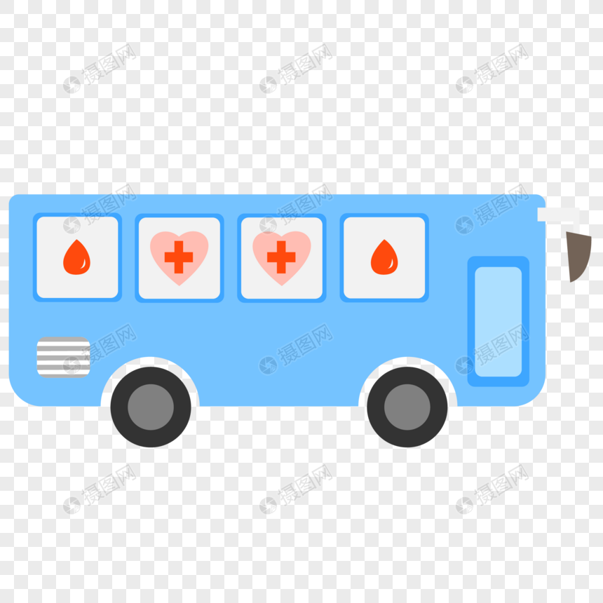 矢量图献血车图片