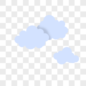 平面扁平风格云朵PNG图片