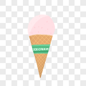 草莓味粉红色冰淇淋甜筒图片