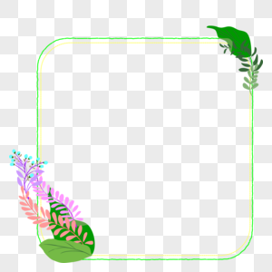 植被边框夏季边框高清图片