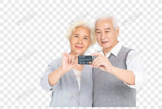 老年人拿银行卡图片