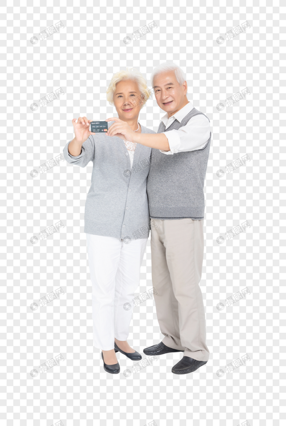 老年人拿银行卡图片