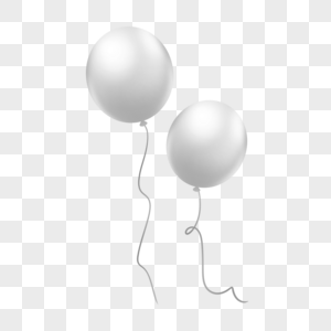 银灰色气球银色气球高清图片