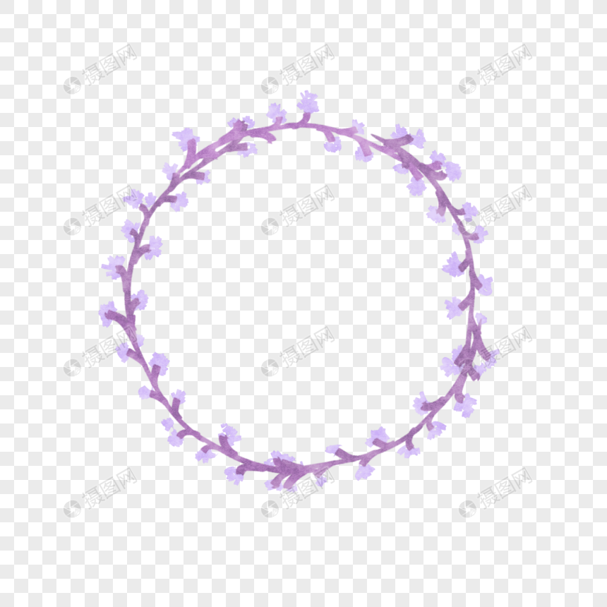 紫色花环图片
