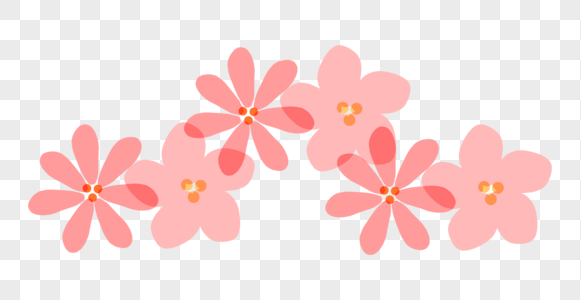 粉色花朵边框花边高清图片