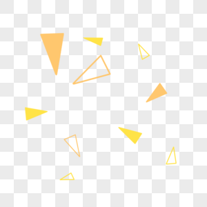 金色三角形漂浮PNG高清图片