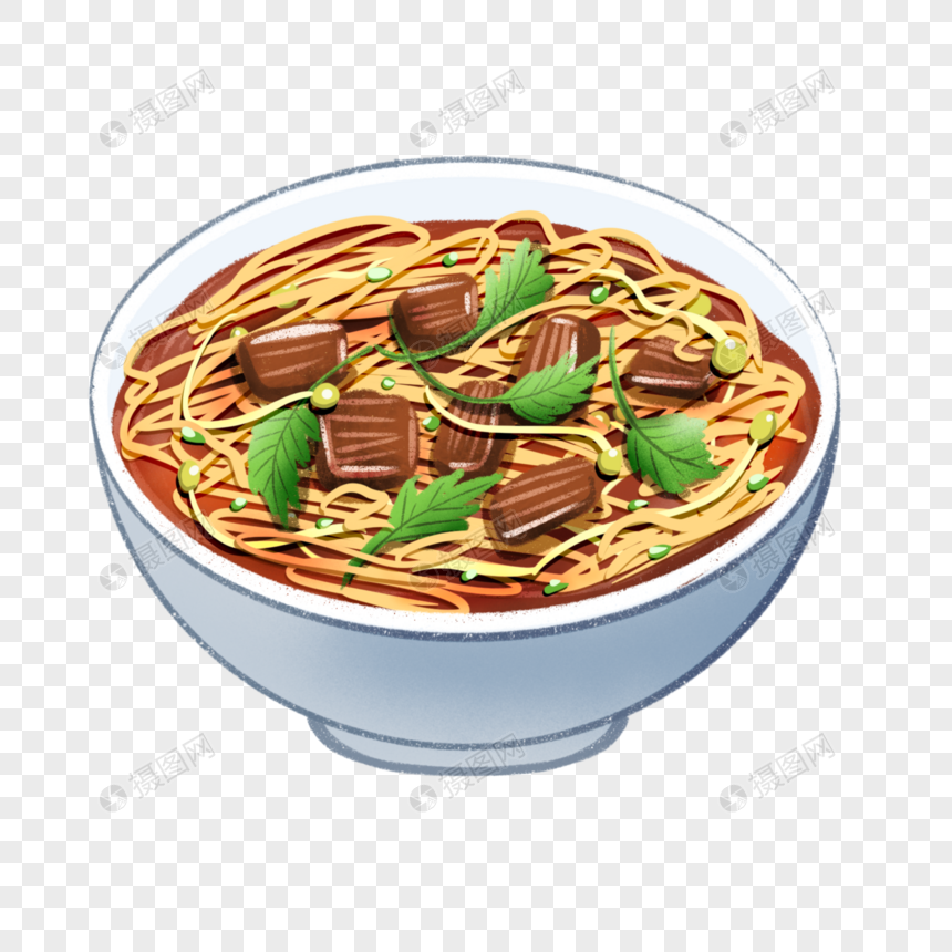 美食红烧牛肉面