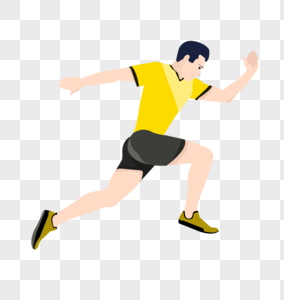大跨步奔跑的运动员高清图片