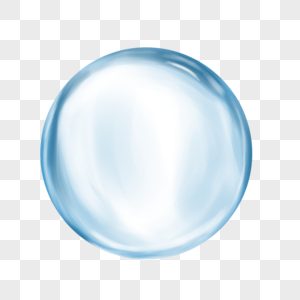 蓝色泡泡手绘高清图片素材